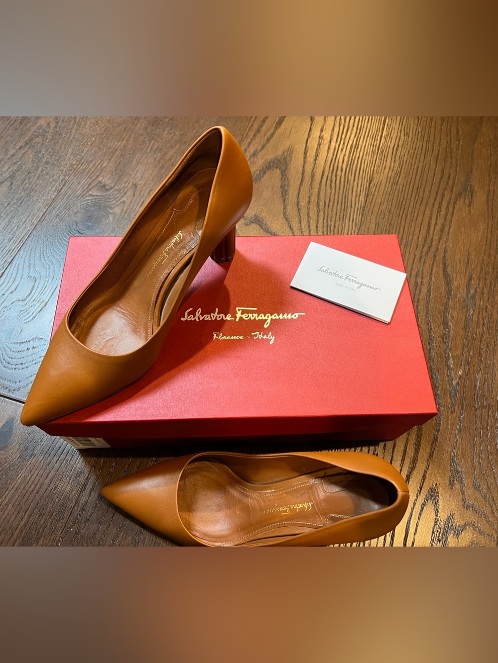 Salvatore Ferragamo Calf Leather Pointed Toe Pumps